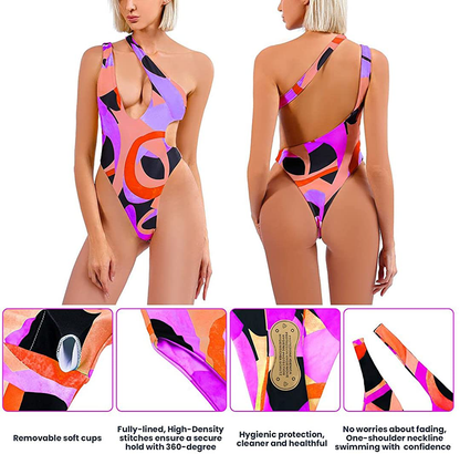 Sexy Women'S One Piece Swimsuits One Shoulder Brazilian Bathing Suits Tummy Control Swimwear Monokini Sets for Women Apparel & Accessories > Clothing > Swimwear Kylie Max   
