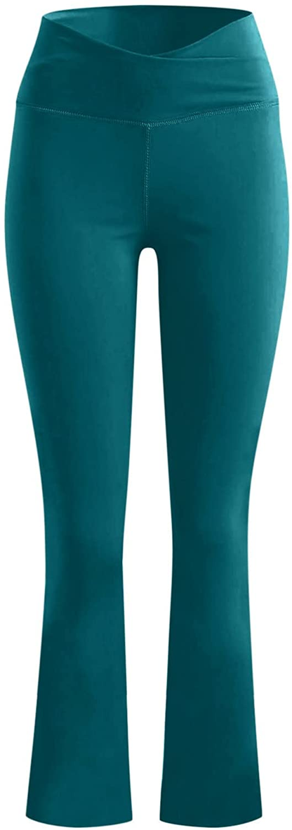 Burband Womens Bootcut Yoga Pants Tummy Control Non See through High Waisted Lounge Pants Bootleg Work Pants Dress Pants Apparel & Accessories > Clothing > Underwear & Socks > Shapewear Burband   