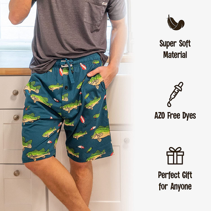 Lazy One Pajama Shorts for Men, Men'S Separate Bottoms, Cotton Loungewear Apparel & Accessories > Clothing > Sleepwear & Loungewear > Pajamas Kylie Max   