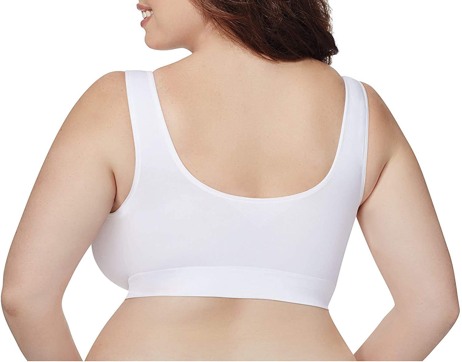 JUST MY SIZE Women'S Pure Comfort Front Close Wirefree Bra MJ1274 Apparel & Accessories > Clothing > Underwear & Socks > Bras Kylie Max   