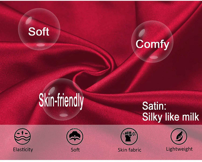 SWOMOG Womens Silk Satin Pajamas Set Sexy Lingerie Sleepwear Cami Shorts Set Nightwear Apparel & Accessories > Clothing > Sleepwear & Loungewear Kylie Max   