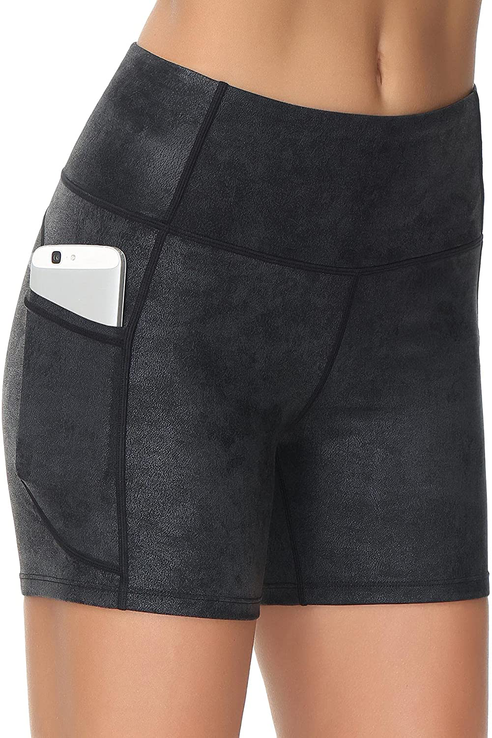Dragon Fit High Waist Yoga Shorts for Women with 2 Side Pockets Tummy Control Running Home Workout Shorts Apparel & Accessories > Clothing > Shorts Kylie Max   