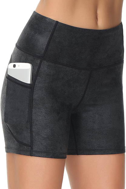 Dragon Fit High Waist Yoga Shorts for Women with 2 Side Pockets Tummy Control Running Home Workout Shorts Apparel & Accessories > Clothing > Shorts Kylie Max   