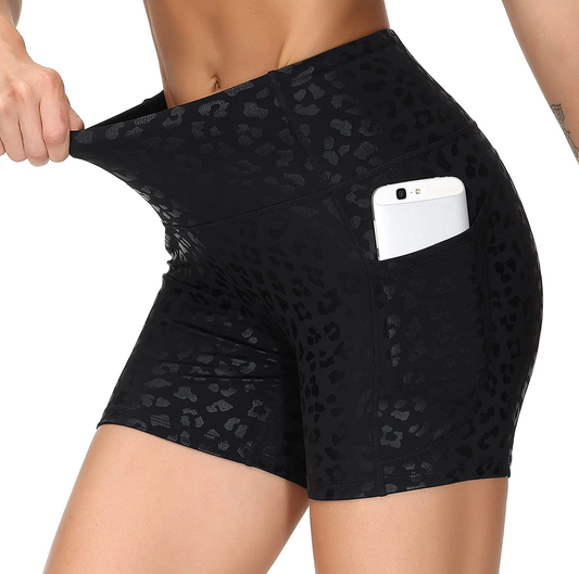 THE GYM PEOPLE High Waist Yoga Shorts for Women'S Tummy Control Fitness Athletic Workout Running Shorts with Deep Pockets Apparel & Accessories > Clothing > Shorts Kylie Max   