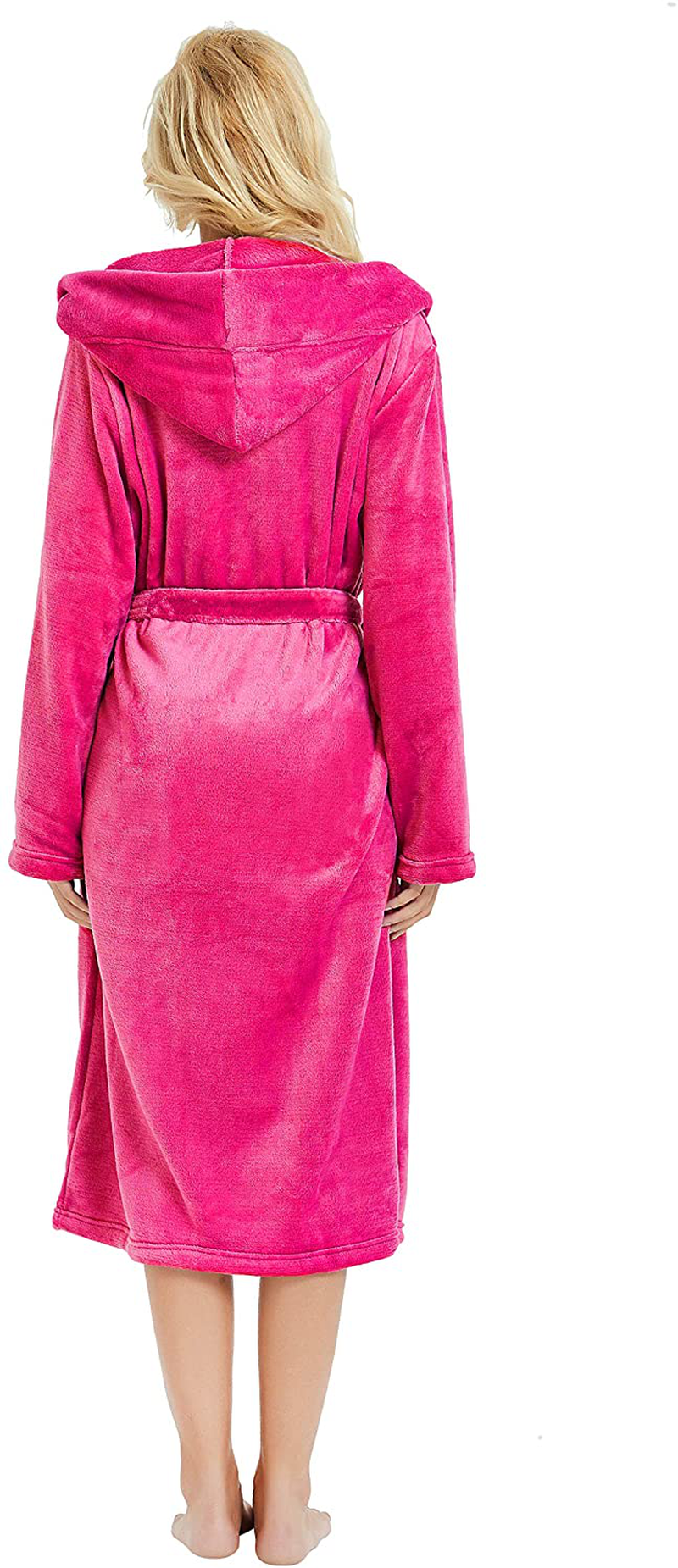 HEARTNICE Womens Fleece Robes, Soft Plush Long Bathrobe, Thick Kimono Robes for Womens, Warm House Coat Apparel & Accessories > Clothing > Sleepwear & Loungewear > Robes Kylie Max   