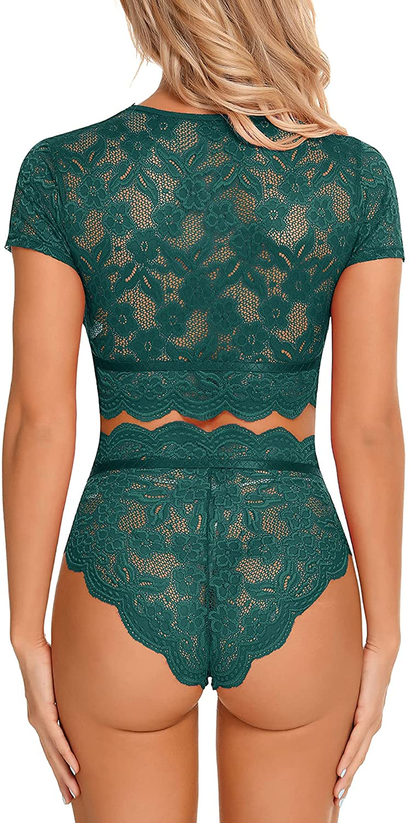 RSLOVE Women Lingerie Set Lace Bra and Panty Set Two Piece Sexy Underwear Apparel & Accessories > Clothing > Underwear & Socks > Lingerie KYLIE MAX   