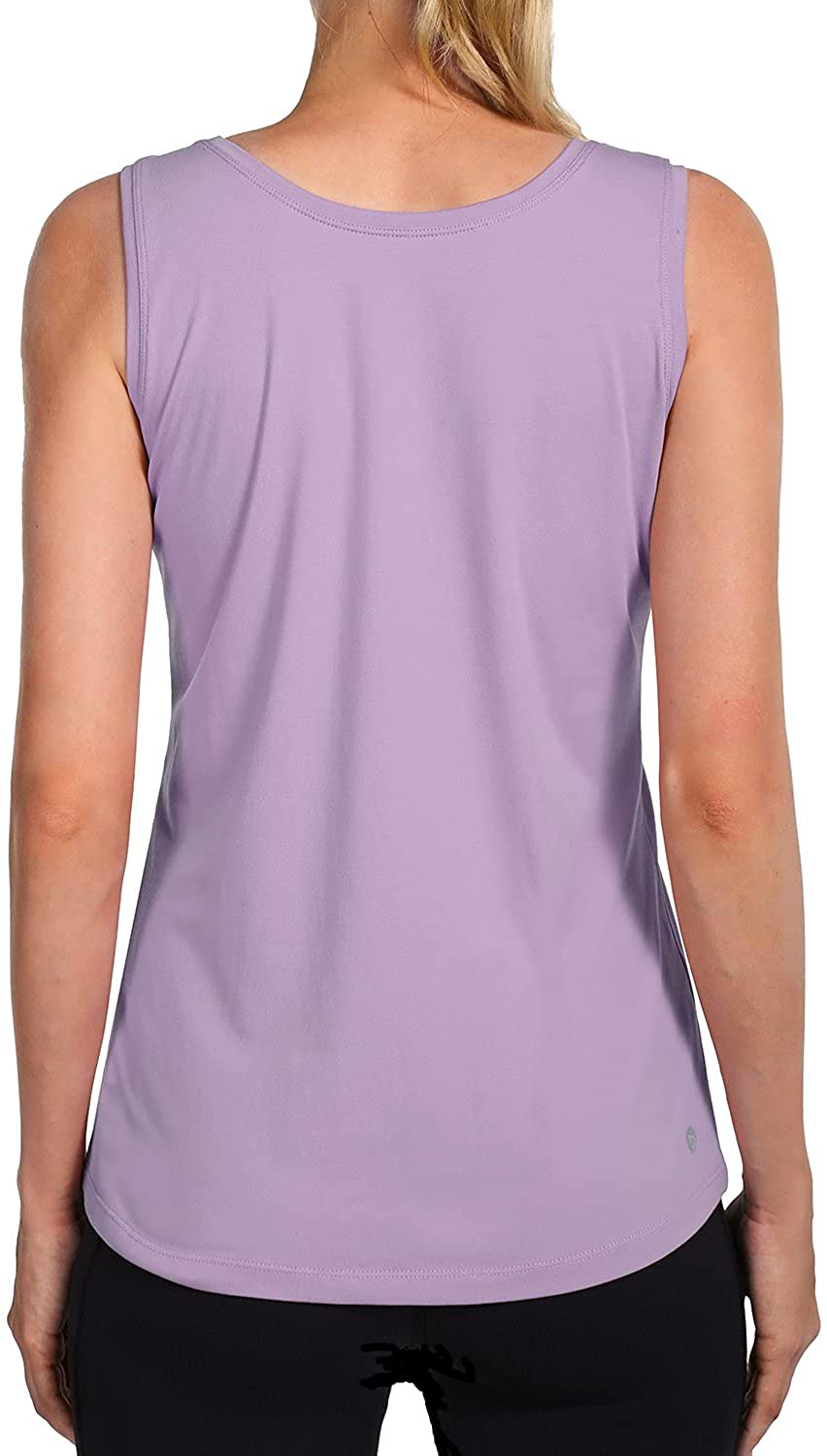 BALEAF Women'S Wide Strap Cotton Workout Tank Tops Yoga Crewneck Sleeveless Shirts Apparel & Accessories > Clothing > Activewear Kylie Max   