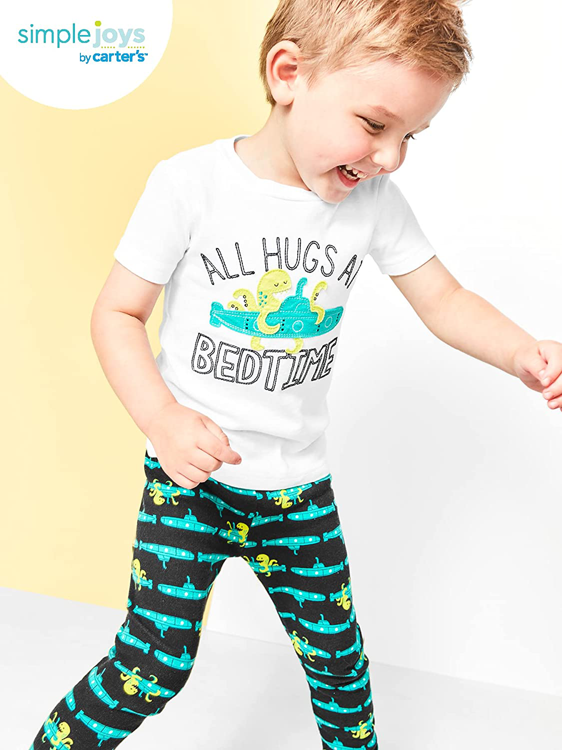 Simple Joys by Carter'S Babies, Toddlers and Boys' 6-Piece Snug Fit Cotton Pajama Set Apparel & Accessories > Clothing > Sleepwear & Loungewear > Pajamas Kylie Max   