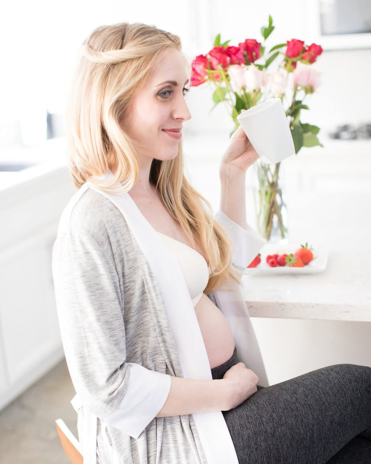 Kindred Bravely Emmaline Maternity & Nursing Robe Hospital Bag/Delivery Essential Apparel & Accessories > Clothing > Sleepwear & Loungewear > Robes Kylie Max   