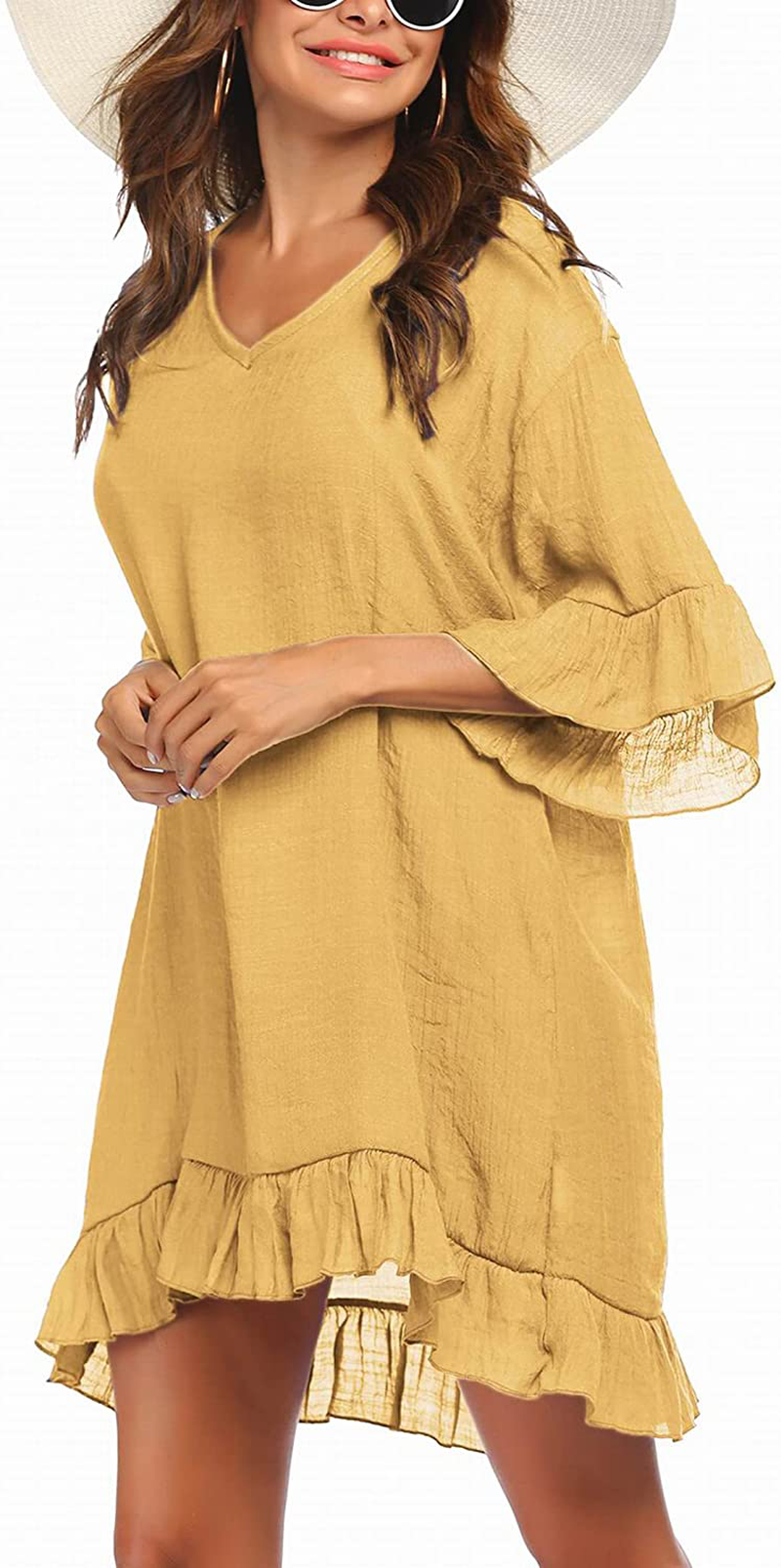 Ekouaer Swimsuit Cover Ups for Women, Bathing Suit Coverups Beach Cover Dresses Resort Wear S-XXL Apparel & Accessories > Clothing > Swimwear Kylie Max   
