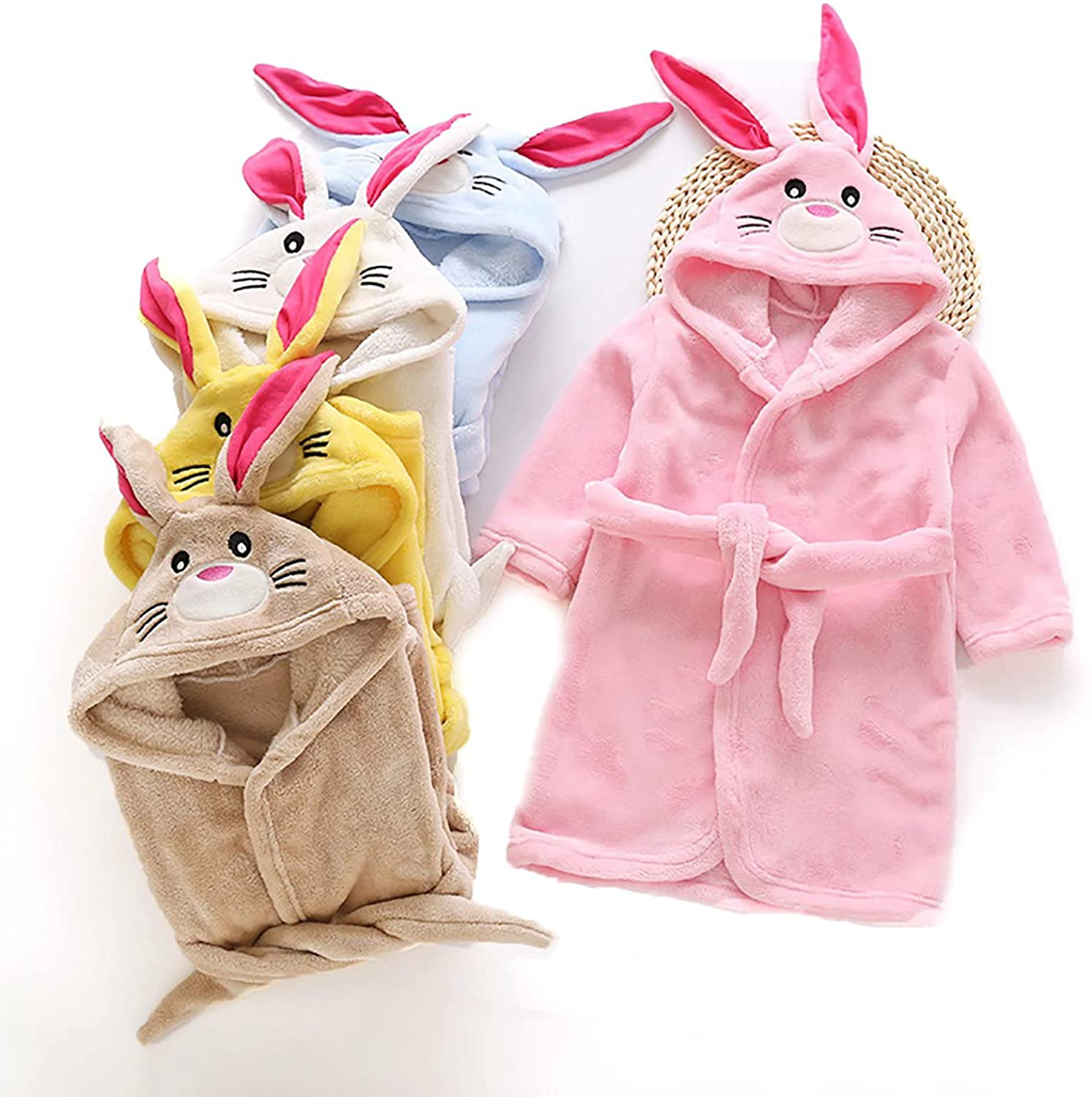 Toddler Baby Boys Girls Cartoon Bathrobe Flannel Robe Winter Night-Robe Apparel & Accessories > Clothing > Sleepwear & Loungewear > Robes Kylie Max   