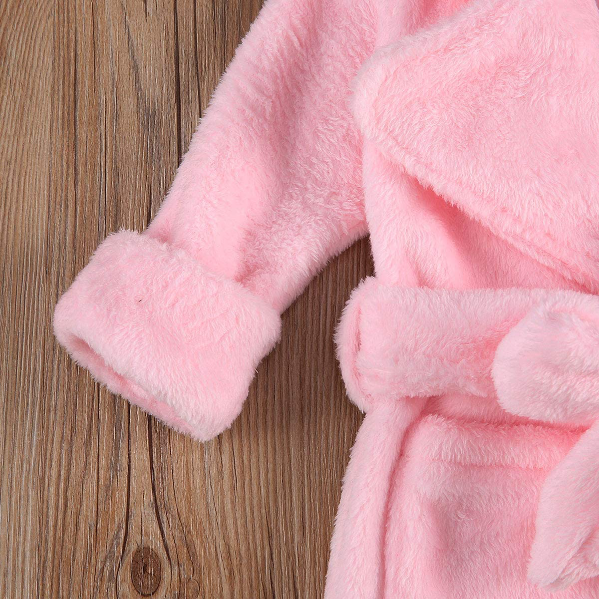 Unisex Baby Plush Bathrobe Plain Kimono Gown Newborn Toddler Girls Boys Towel Robe Nightwear Clothes Apparel & Accessories > Clothing > Sleepwear & Loungewear > Robes Kylie Max   