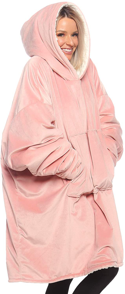 THE COMFY Original| Oversized Microfiber & Sherpa Wearable Blanket, Seen On Shark Tank, One Size Fits All Arts & Entertainment > Party & Celebration > Gift Giving The Comfy Blush Original 