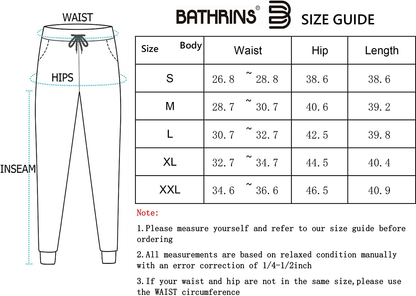 BATHRINS Women Tapered Joggers with Pockets – Casual Yoga High Waist Sweatpants Apparel & Accessories > Clothing > Activewear Kylie Max   