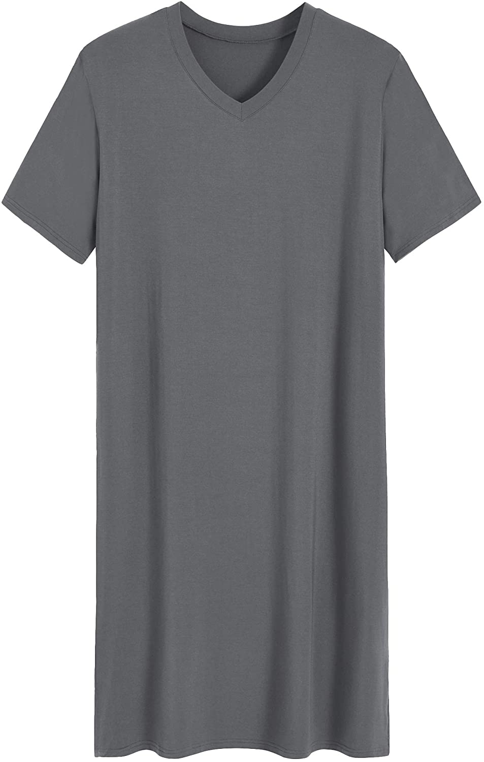 Latuza Men'S Bamboo Viscose Nightshirt Short Sleeves Sleep Shirt Apparel & Accessories > Clothing > Sleepwear & Loungewear > Nightgowns Kylie Max   