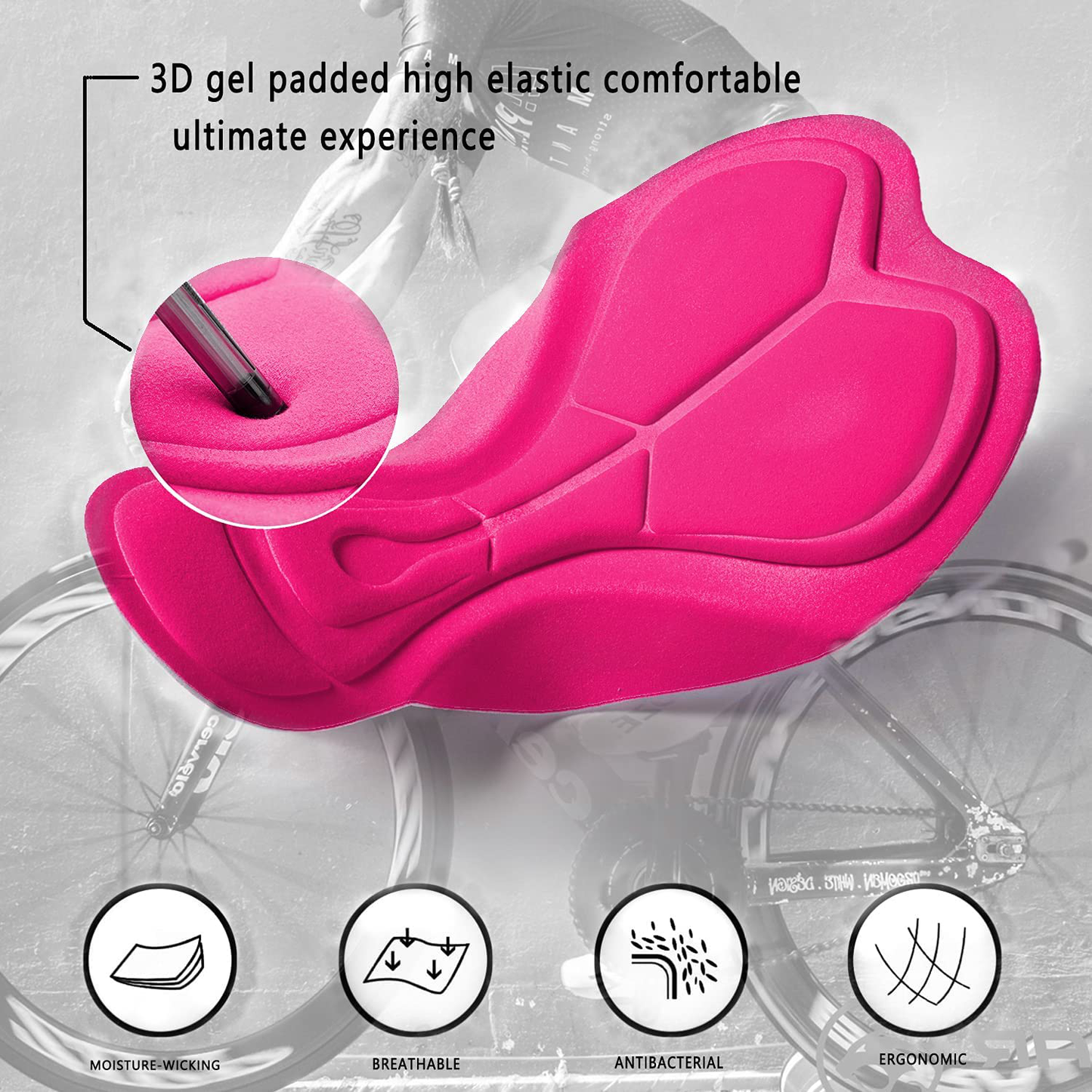 Beroy Bike Shorts Women 3D Gel Padded with Pocket Indoor- Outdoor Cycling Spining - Shorts Apparel & Accessories > Clothing > Shorts Kylie Max   