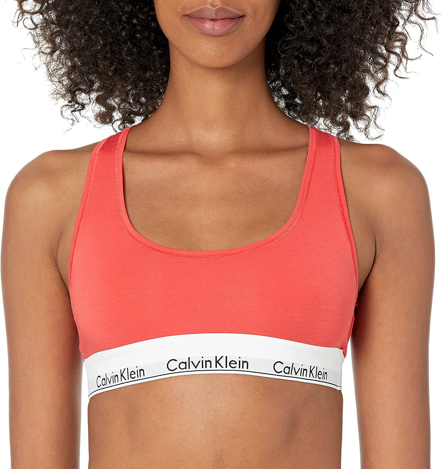Calvin Klein Women'S Modern Cotton Bralette Apparel & Accessories > Clothing > Underwear & Socks > Lingerie Calvin Klein Strawberry X-Small 