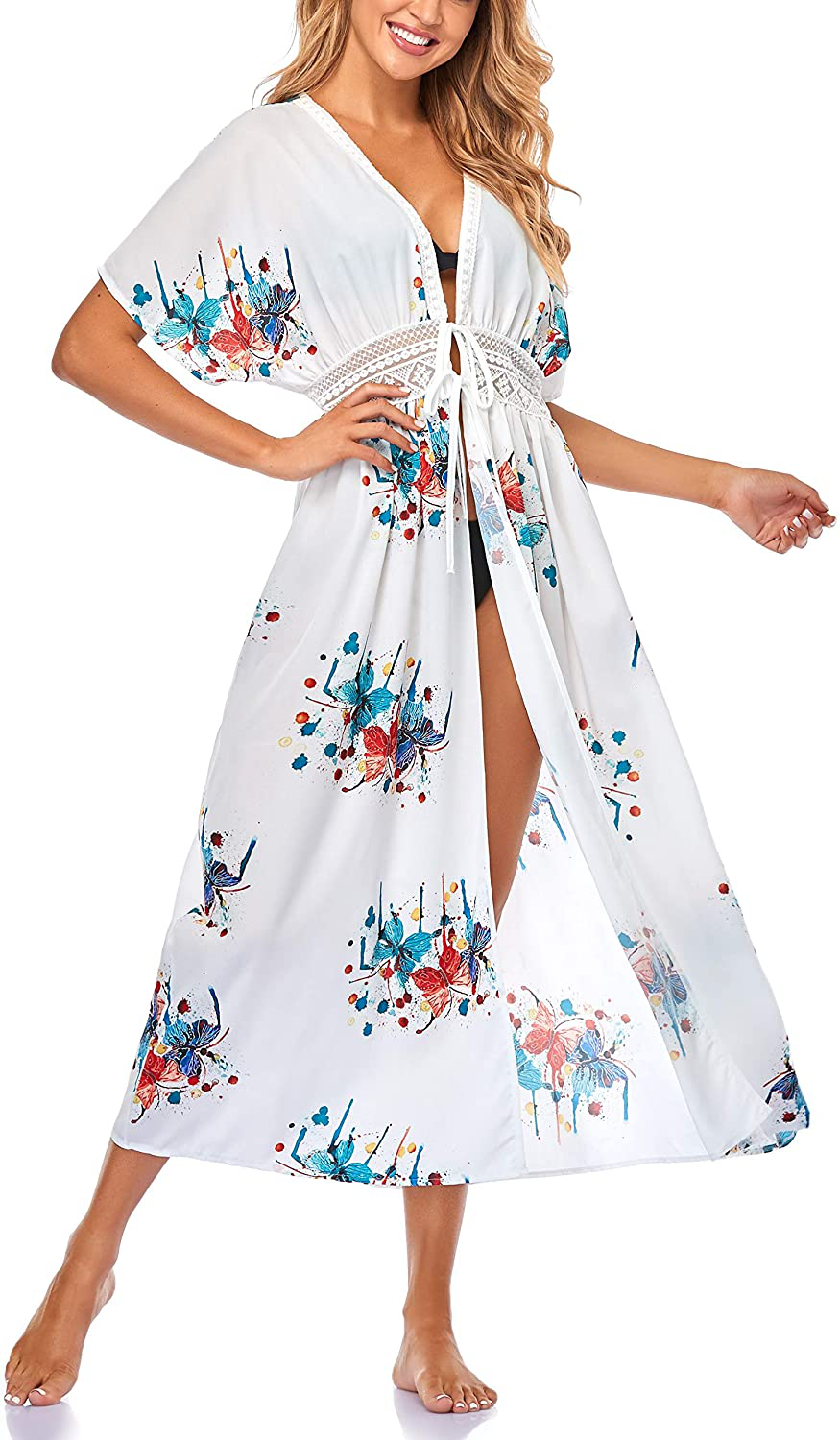 Wander Agio Womens Bikini Cover Ups Beach Coverup Swimsuits Sunscreen Long Top Apparel & Accessories > Clothing > Swimwear Kylie Max   