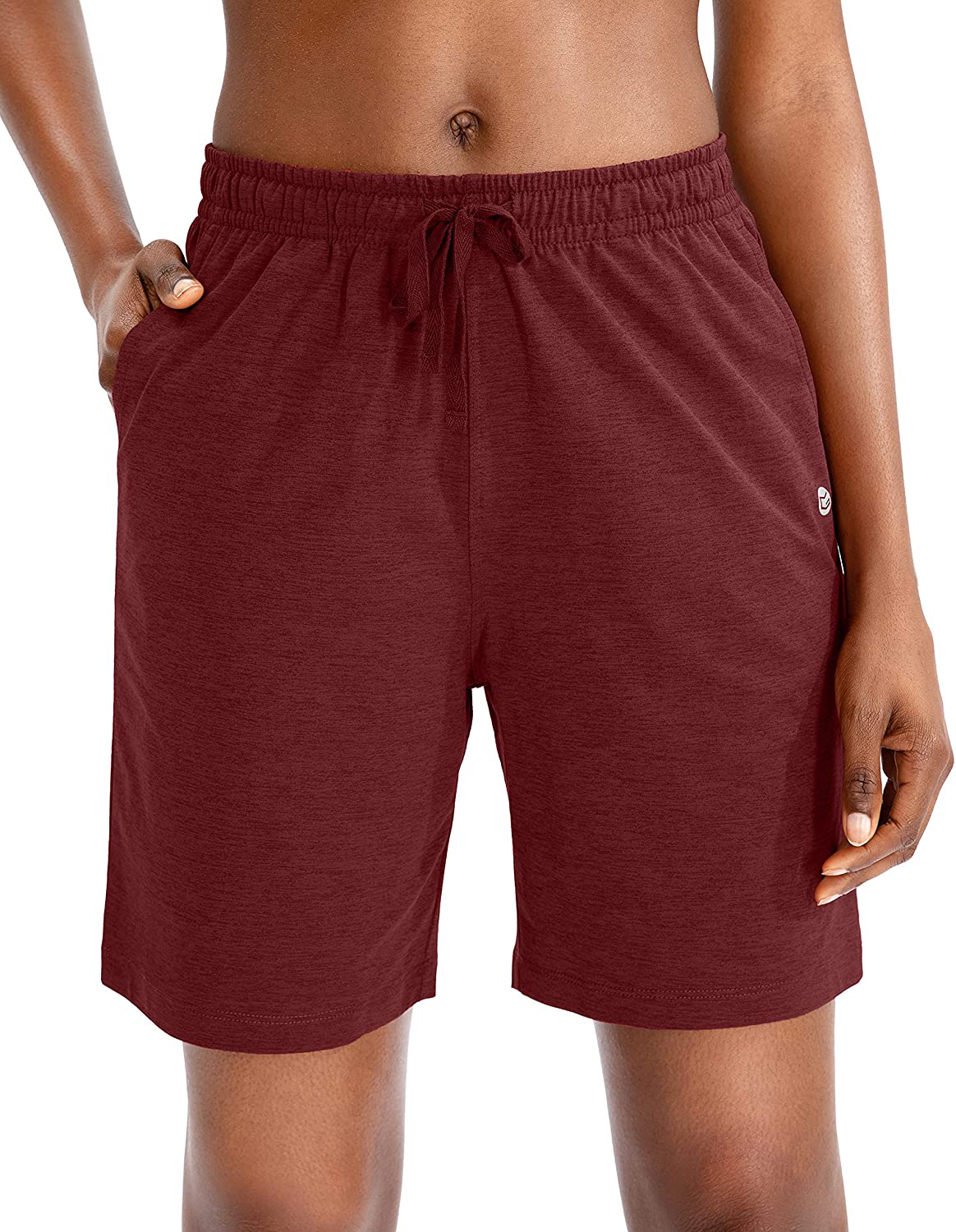 G Gradual Women'S Bermuda Shorts Jersey Shorts with Deep Pockets 7" Long Shorts for Women Lounge Walking Athletic Apparel & Accessories > Clothing > Shorts Kylie Max   