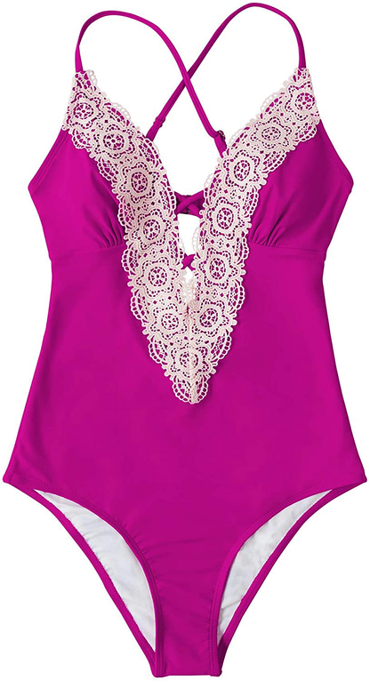 CUPSHE Women'S Ladies Vintage Lace Bikini Sets Beach Swimwear Bathing Suit Apparel & Accessories > Clothing > Swimwear Kylie Max   
