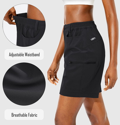 Viodia Women'S Hiking Cargo Shorts Quick Dry Stretch Lightweight Camping Shorts for Women with Zipper Pockets Apparel & Accessories > Clothing > Shorts Kylie Max   