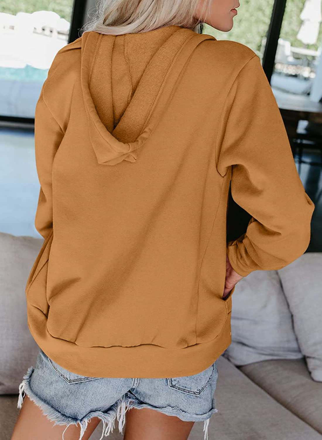 Dokotoo Women'S Full Zip up Hoodie Long Sleeve Hooded Sweatshirts Pockets Jacket Coat for Women Apparel & Accessories > Clothing > Activewear Kylie Max   