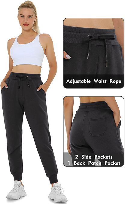 Heathyoga Fleece Lined Joggers for Women Thermal Sweatpants for Women Joggers with Pockets Workout Pants Running Pants Apparel & Accessories > Clothing > Activewear Kylie Max   