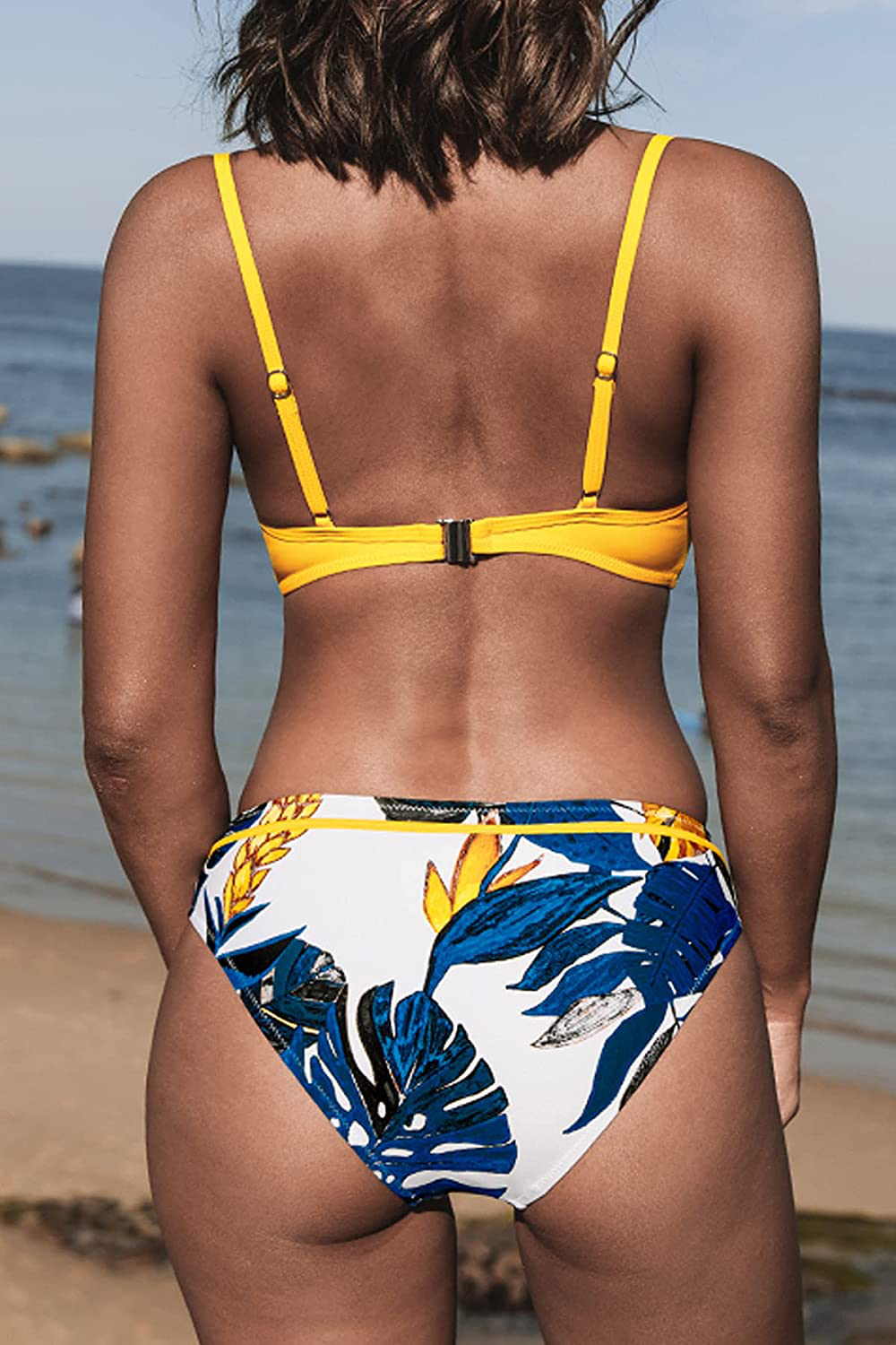 CUPSHE Women'S Leafy Wrap Tie Bikini Set Halter Back Bow Low Waisted Bathing Suit  Kylie Max   