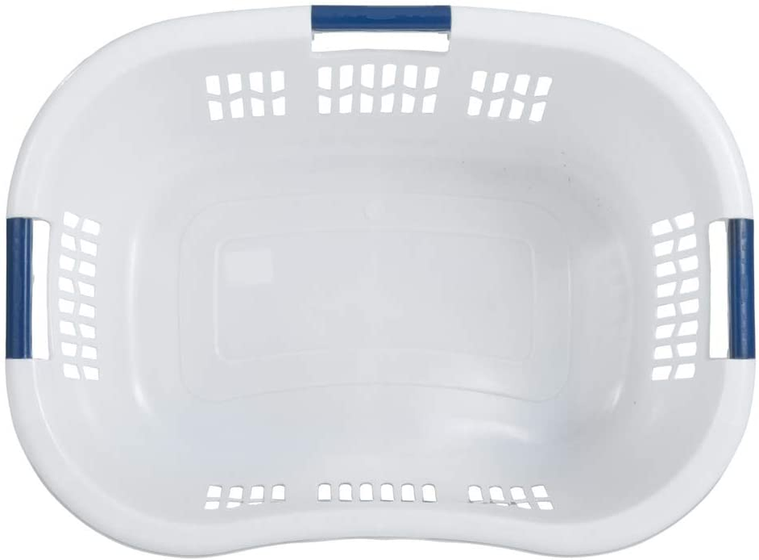Rubbermaid Laundry Basket, XL Hip-Hugger Basket, 2.1-Bushel, White, Laundry, Storage, Bathroom, Bedroom, Home Closet Clothes Basket Apparel & Accessories > Clothing > Underwear & Socks > Underwear Rubbermaid   
