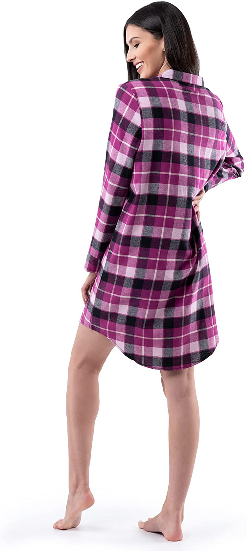 Fruit of the Loom Women'S Flannel Sleep Shirt Apparel & Accessories > Clothing > Sleepwear & Loungewear > Nightgowns Kylie Max   