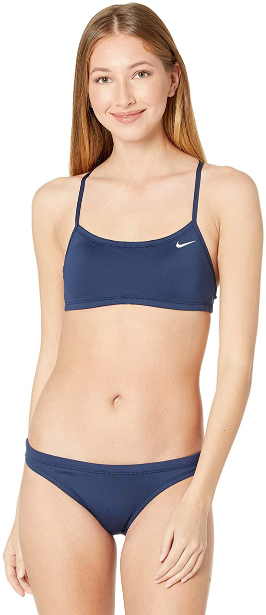 Nike Essential Racerback Bikini Set Apparel & Accessories > Clothing > Swimwear Nike Midnight Navy Large 