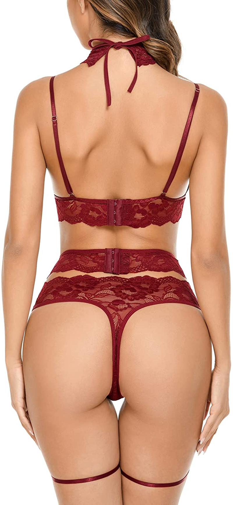 Avidlove Women Lingerie Set with Garter Belts Sexy Bra and Panty Set Lace Teddy Bodysuit Apparel & Accessories > Clothing > Underwear & Socks > Lingerie Avidlove   