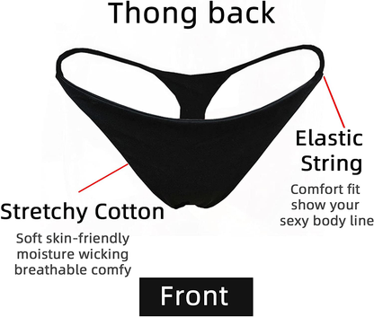 Cotton Thongs for Women Sexy Seamless Woman G String Panties 3 Pack Set Apparel & Accessories > Clothing > Underwear & Socks > Underwear KUKU PANDA   