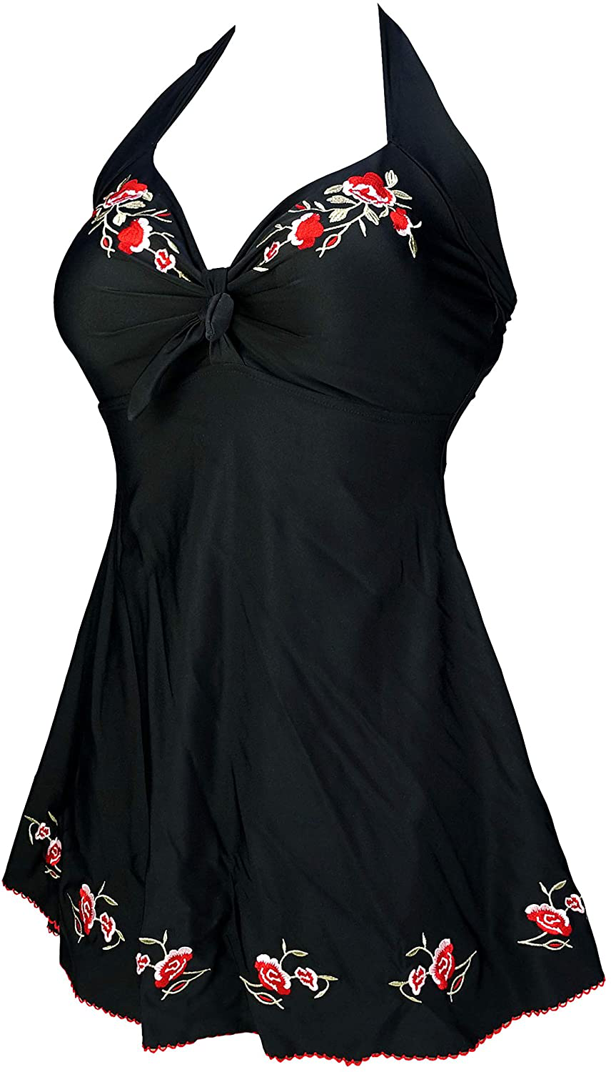 COCOSHIP Vintage Sailor Pin up Swimsuit Retro One Piece Skirtini Cover up Swimdress(Fba) Apparel & Accessories > Clothing > Swimwear Kylie Max   