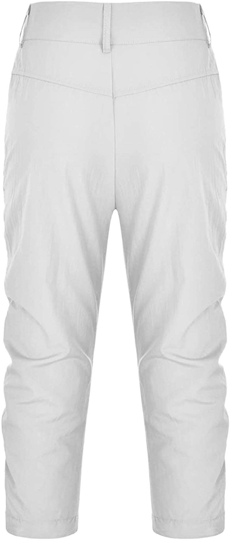 Burband Womens Jersey Capris Cargo Sweatpants Drawstring Waist Cropped Jogger Athletic Sports Gym Pants with Side Pockets Apparel & Accessories > Clothing > Underwear & Socks > Shapewear Burband   
