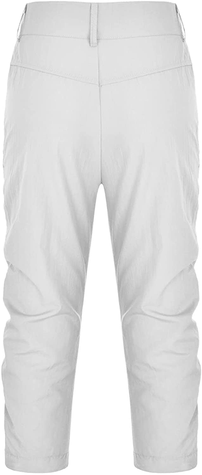 Burband Womens Jersey Capris Cargo Sweatpants Drawstring Waist Cropped Jogger Athletic Sports Gym Pants with Side Pockets Apparel & Accessories > Clothing > Underwear & Socks > Shapewear Burband   