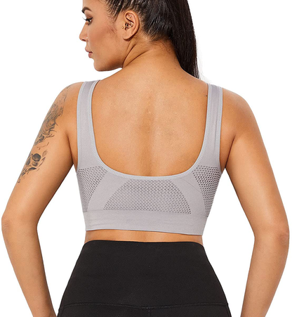 Women Sports Bra Comfortable Sleep Bras No Underwire Seamless Workout Yoga Bra of 3 Pack Apparel & Accessories > Clothing > Underwear & Socks > Bras Kylie Max   