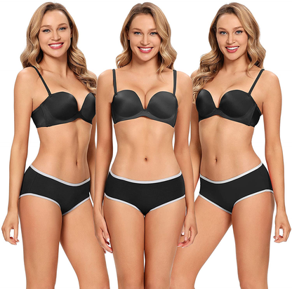 Cotton Full Coverage Underwear Womens Panties No Ride up Hipster Soft Breathable Stretch Bikini Ladies Briefs 6 Pack Apparel & Accessories > Clothing > Underwear & Socks > Underwear DUKAWA   