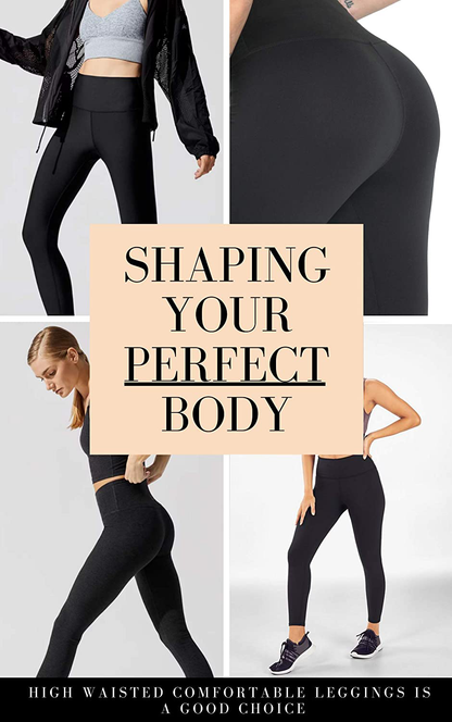 CAMPSNAIL 4 Pack High Waisted Leggings for Women- Soft Tummy Control Slimming Yoga Pants for Workout Running Reg & Plus Size Apparel & Accessories > Clothing > Activewear CAMPSNAIL   