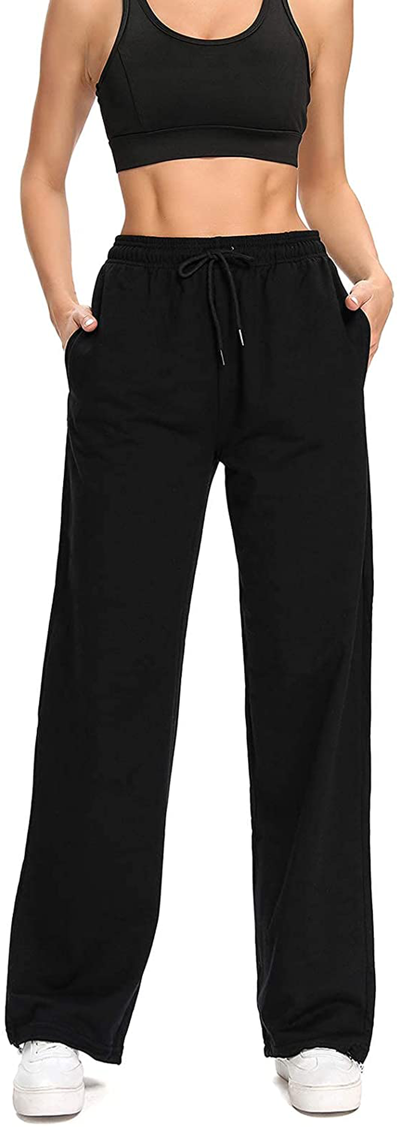 Cakcton Women'S Sweatpants with Pockets Joggers High Waisted Loose Workout Yoga Lounge Drawstring Active Casual Sports Pants Apparel & Accessories > Clothing > Activewear Kylie Max   