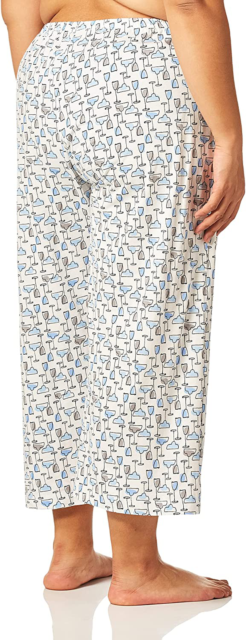 HUE Womens Printed Knit Capri Pajama Sleep Pant Apparel & Accessories > Clothing > Sleepwear & Loungewear > Pajamas Kylie Max   