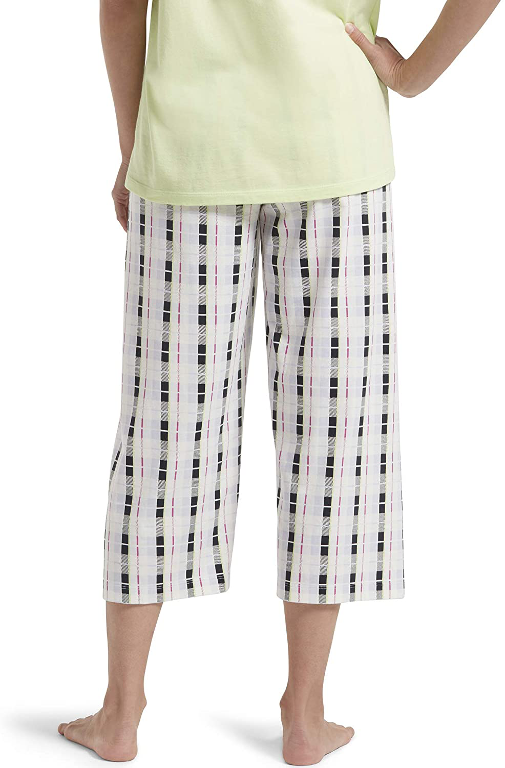 HUE Womens Printed Knit Capri Pajama Sleep Pant Apparel & Accessories > Clothing > Sleepwear & Loungewear > Pajamas Kylie Max   