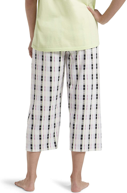 HUE Womens Printed Knit Capri Pajama Sleep Pant Apparel & Accessories > Clothing > Sleepwear & Loungewear > Pajamas Kylie Max   