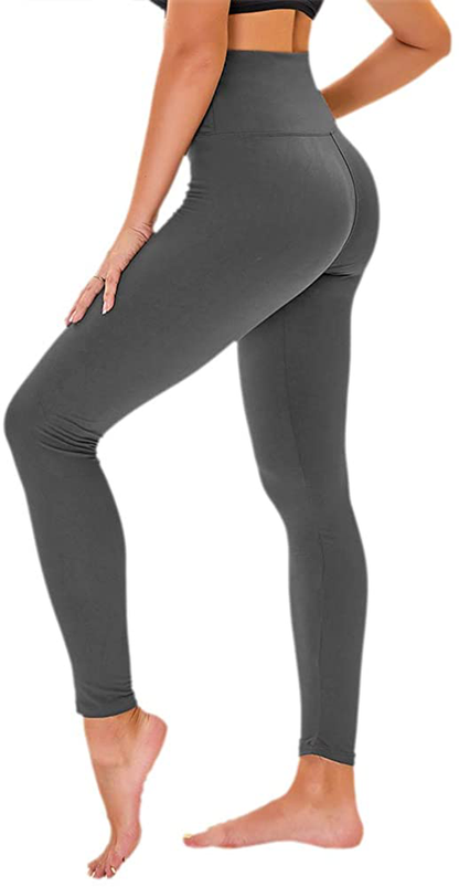 TNNZEET High Waisted Pattern Leggings for Women - Buttery Soft Tummy Control Printed Pants for Workout Yoga Apparel & Accessories > Clothing > Activewear TNNZEET Grey Large-X-Large 