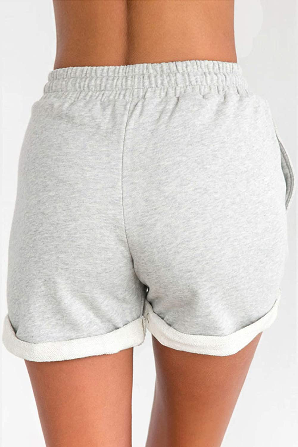 Paitluc Sport Shorts Women Workout Shorts with Pockets for Women Mid Waist Slightly Stretchy Light Weight Apparel & Accessories > Clothing > Shorts Kylie Max   