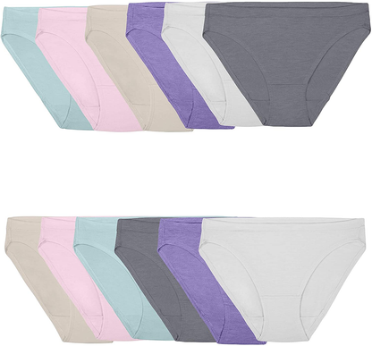 Fruit of the Loom Women'S Underwear Beyondsoft Panties (Regular & plus Size) Apparel & Accessories > Clothing > Underwear & Socks > Underwear Fruit of the Loom Bikini - Modal - 12 Pack Bikini 8