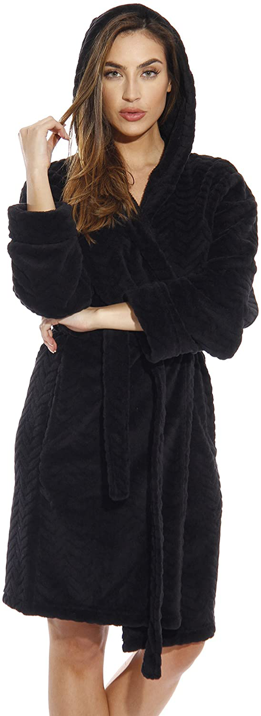 Just Love Kimono Robe Velour Chevron Texture Bath Robes for Women Apparel & Accessories > Clothing > Sleepwear & Loungewear > Robes Just Love   
