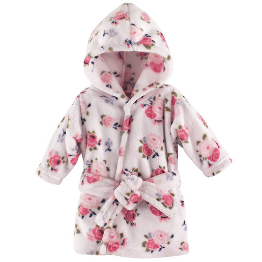 Luvable Friends Unisex Baby Plush Bathrobe, Floral, 0-9M Apparel & Accessories > Clothing > Sleepwear & Loungewear > Robes Kylie Max   