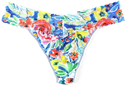 hanky panky, Signature Lace Original Rise Thong, One Size (4-14) Apparel & Accessories > Clothing > Underwear & Socks > Underwear hanky panky Brilliant Blooms One Size 