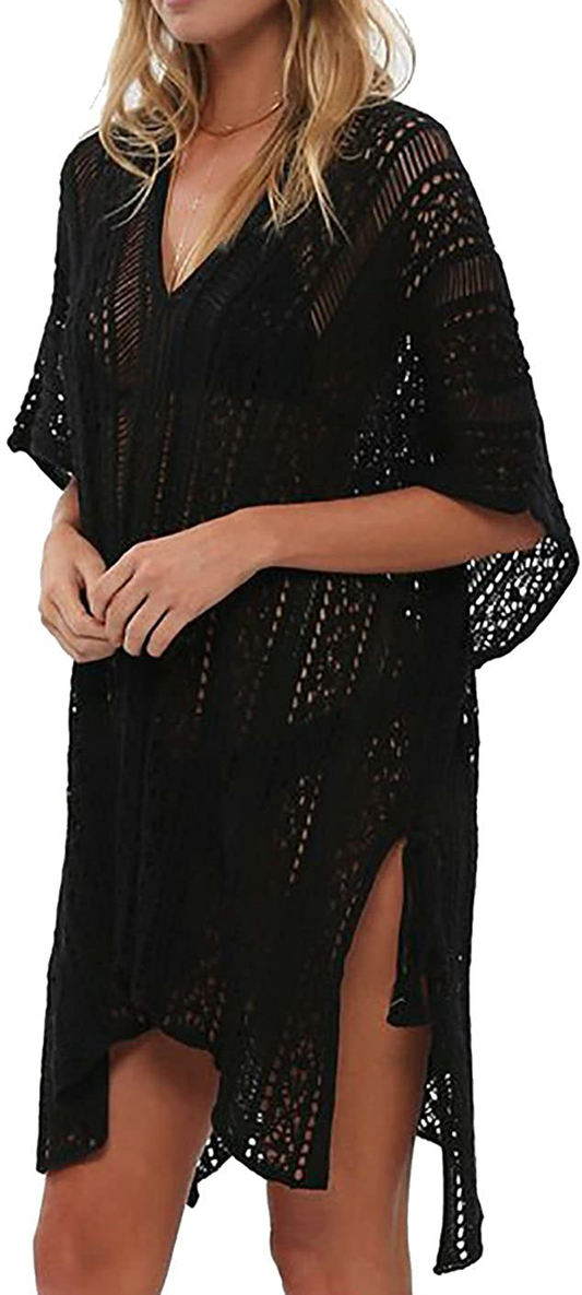 Beskie Bathing Suit Cover up Bikini Swimsuit Crochet Beachwear Swimwear Dress Apparel & Accessories > Clothing > Swimwear Kylie Max   